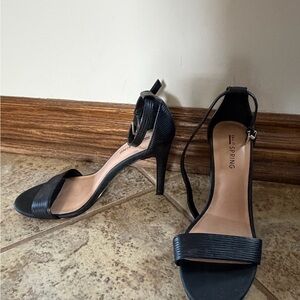Call It Spring Strappy Black Heels